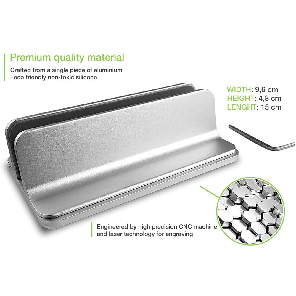 Techly Vertical Aluminum Notebook Stand