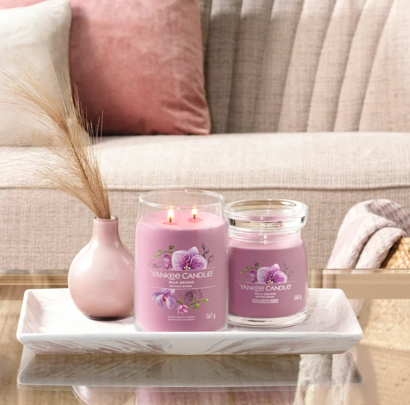 Large WILD ORCHID Yankee Candle