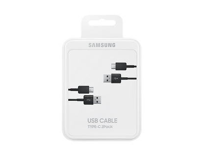 SAMSUNG PACK 2 USB TYPE C TO USB 1.5M CHARGING PLUS SYNC CABLES BLACK