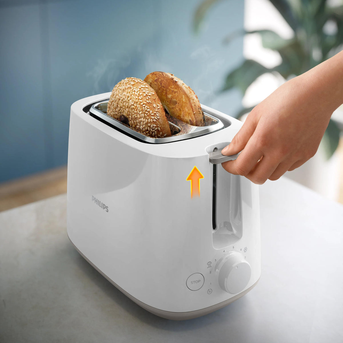 Philips Daily Collection HD2582/00 2-Slice Toaster, 830 W, White