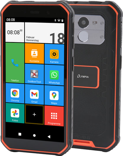 Olympia Smartphone TREK Outdoor IP68 (sw/or)
