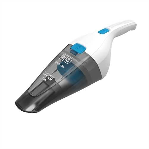 Black & Decker NVC115JL Handheld Vacuum Cleaner, Grey and White, Bagless