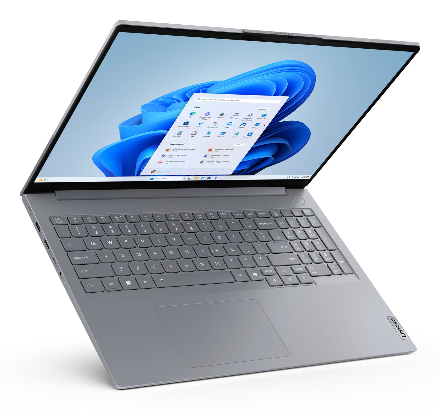 Lenovo ThinkBook 16 G8 IAL Intel Core Ultra 7 255H Laptop 16" WUXGA, 32 GB DDR5 RAM, 1 TB SSD, Wi-Fi 6E, Windows 11 Pro, English Grey