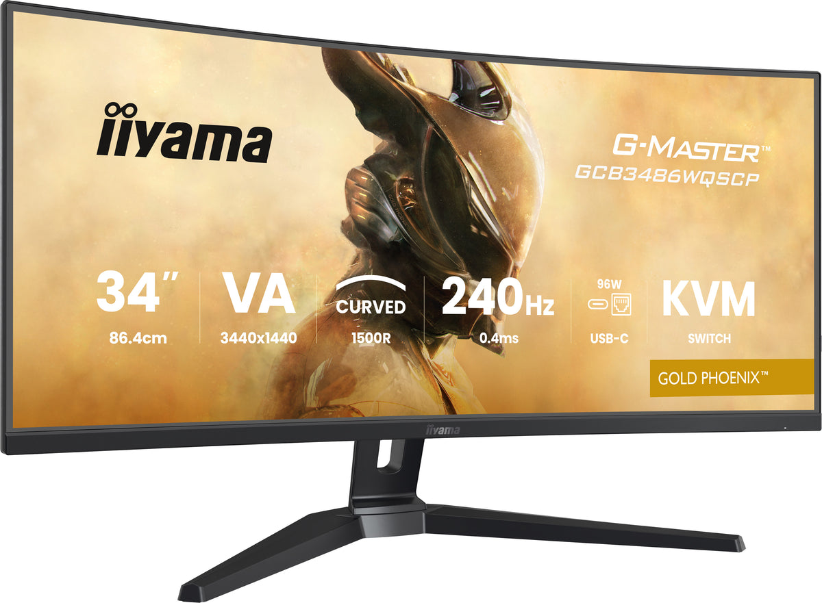 iiyama G-MASTER GCB3486WQSCP-B1 34" (86.4 cm) UltraWide Quad HD Computer Monitor - Black