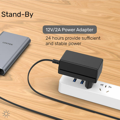 UNITEK S1206A SolidForce USB-C to PCIe/NVMe M.2 SSD 10Gbps Dual Bay Enclosure with Offline Clone