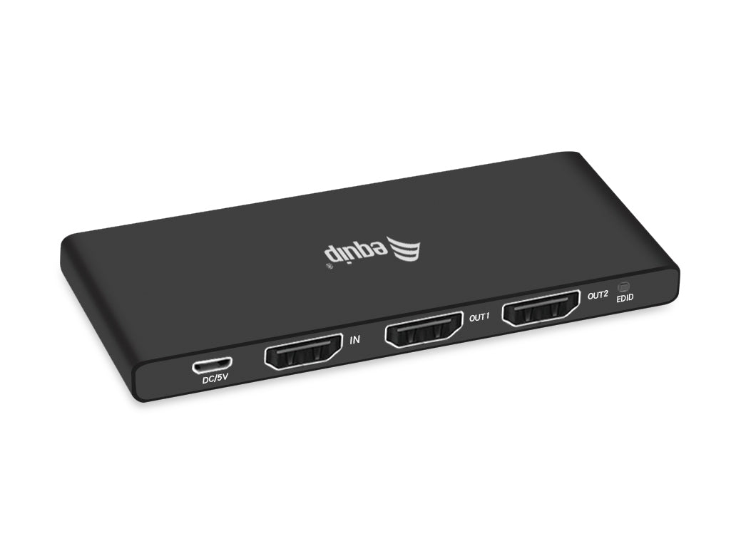 Equip HDMI2.0 2-Port Splitter Ultra Slim 4K/ 60Hz    schwarz