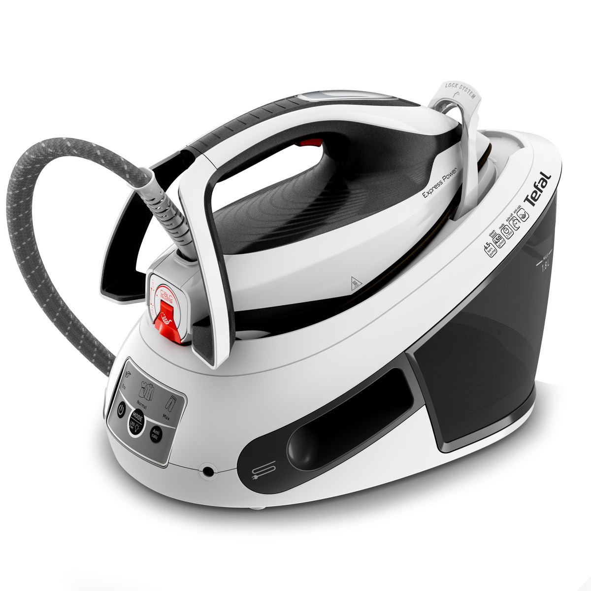 Tefal Express Power SV8130 2800 W 1.8 L Durilium AirGlide Autoclean Soleplate Iron in Black and White
