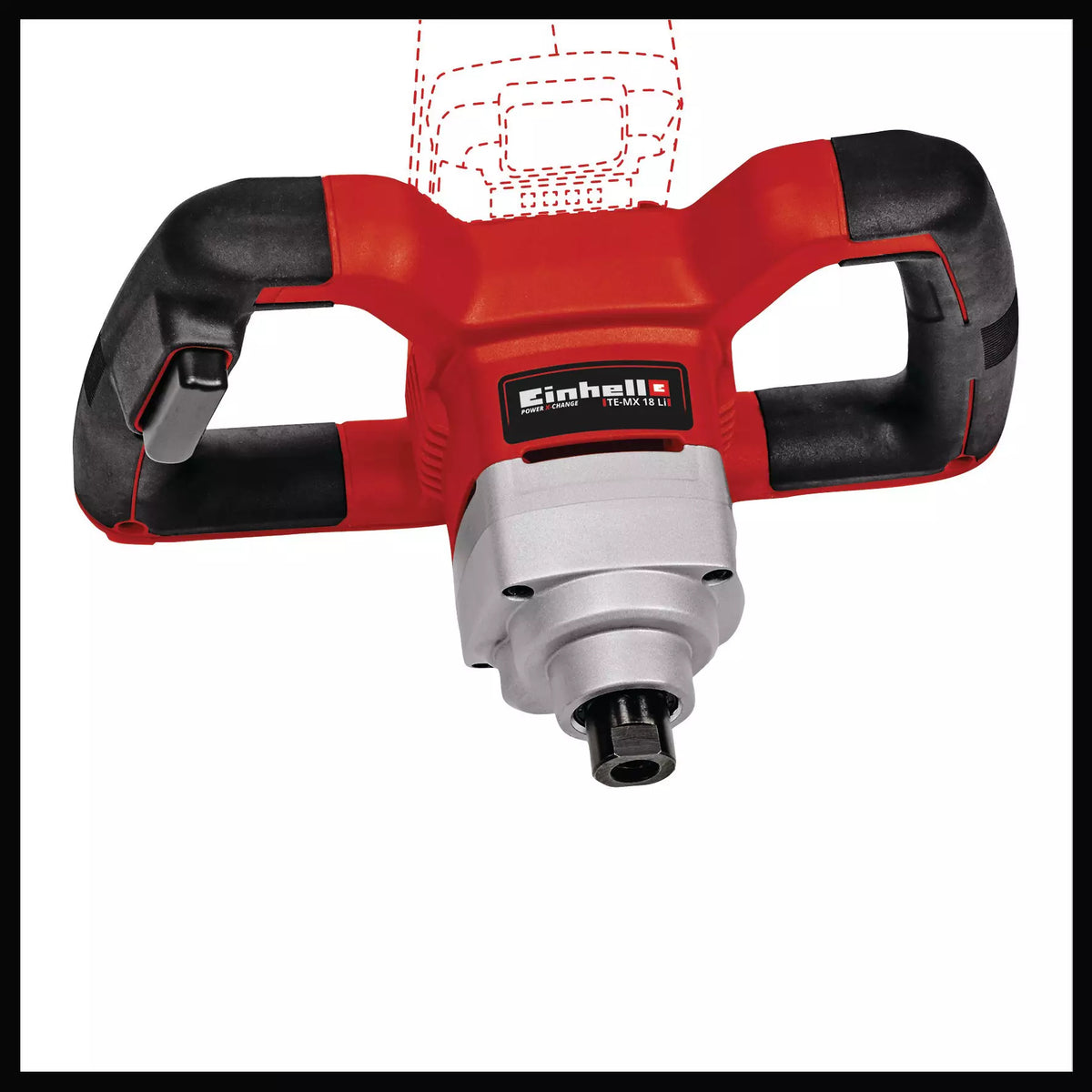 Einhell Power X-Change Cordless Paint & Mortar Mixer TE-MX 18 Li - Solo, 18V (red/black, without battery and charger)