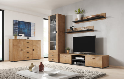 Cama set of two shelves 125cm SOHO lefkas oak/black