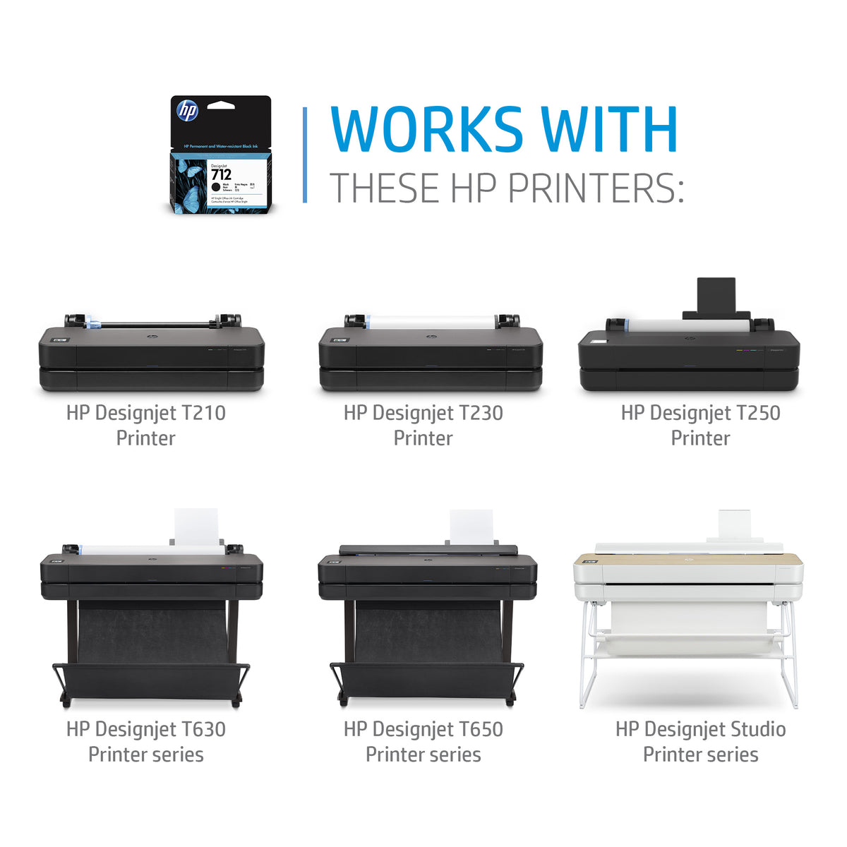 HP 712      Schwarz             Tintenpatrone