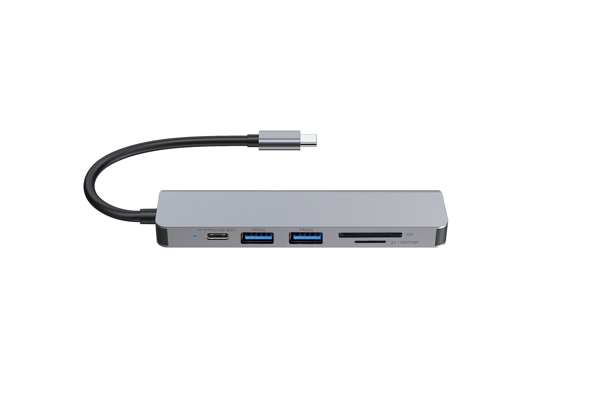 CONCEPTRONIC  6-1 Dock USB-C->HDMI/2xUSB-A/SD/TF/+   15cm gr