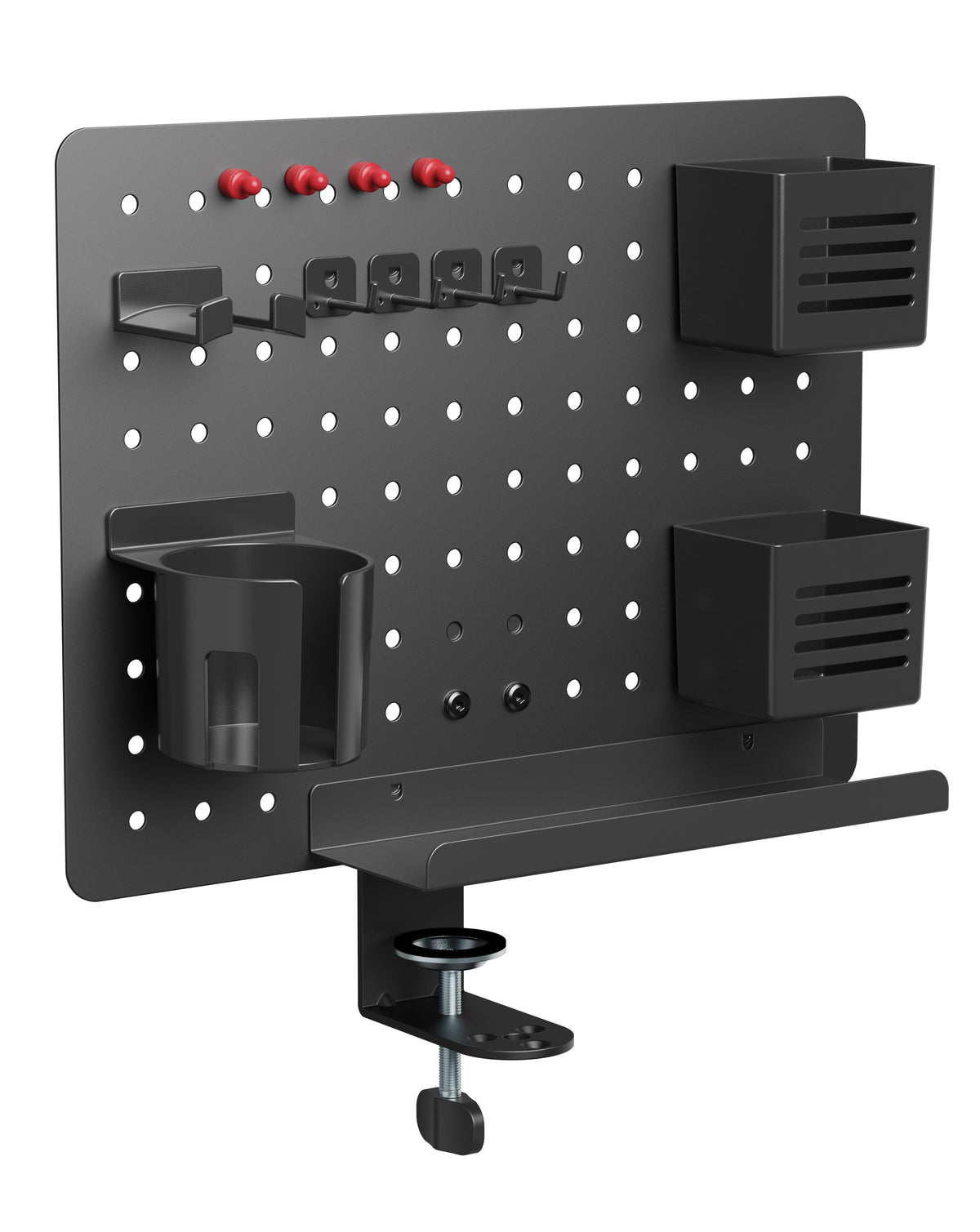 Activejet APB-002B desk organiser – rotating perforated board, matt black