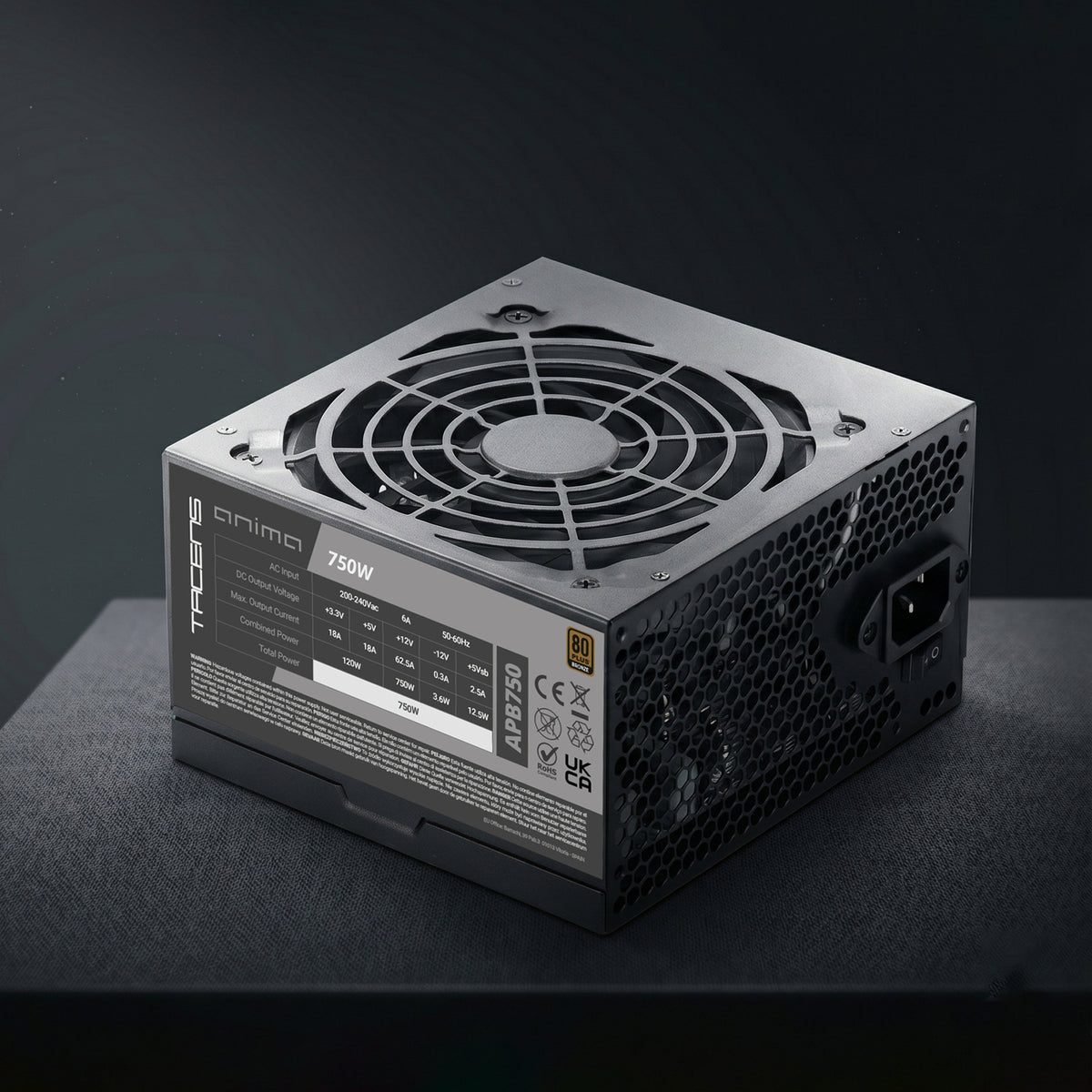 Tacens Anima APB750 power supply unit 750 W 20+4 pin ATX ATX Black