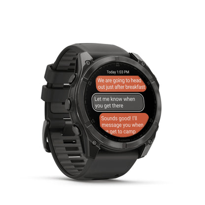 Garmin Fenix 8 3.56 cm (1.4") AMOLED 51 mm Digital 454 x 454 pixels Touchscreen Titanium Wi-Fi GPS (satellite)