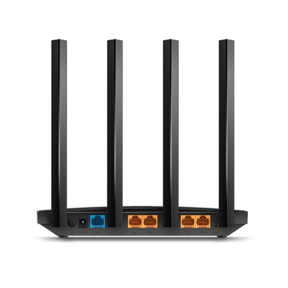 Ασύρματος δρομολογητής TP-Link Archer C6U με Gigabit Ethernet και διπλής ζώνης λειτουργία (2,4 GHz / 5 GHz) σε μαύρο χρώμα