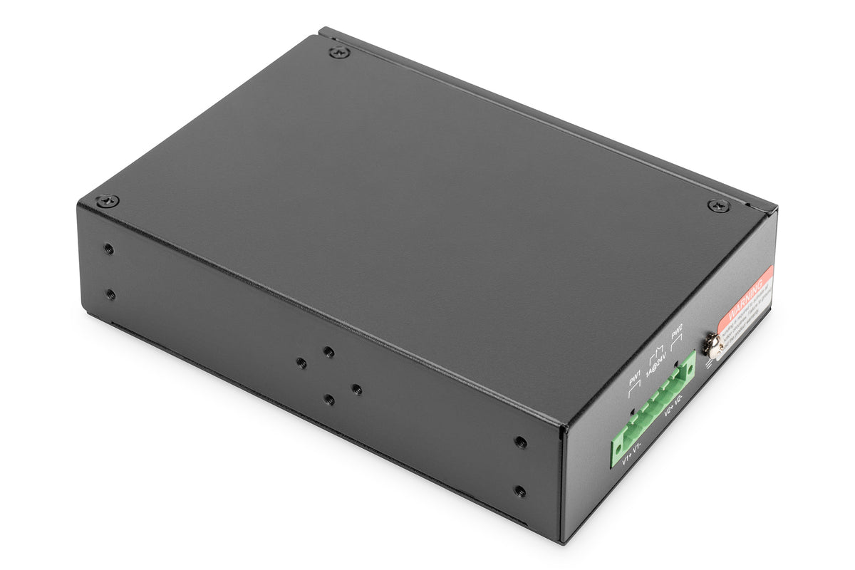 DIGITUS Industrial 8-Port Gigabit Unmanaged Switch, Black