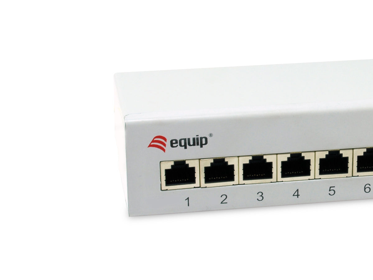 Equip Patchpanel  8xRJ45 Cat6a Desktop        500MHz RAL7035