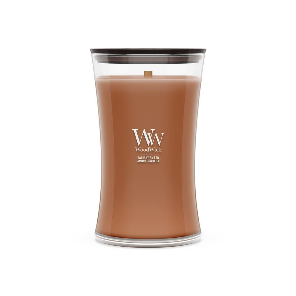 WoodWick Radiant Amber Wax Candle Cylinder Brown — 1 pc