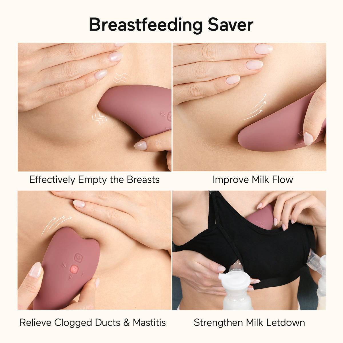Momcozy A1 LM008-IR00BA-B Lactation Massager — Pink