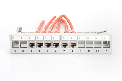 DIGITUS Patchpanel 1HE 12-Port Modular Desktop SOHO grau