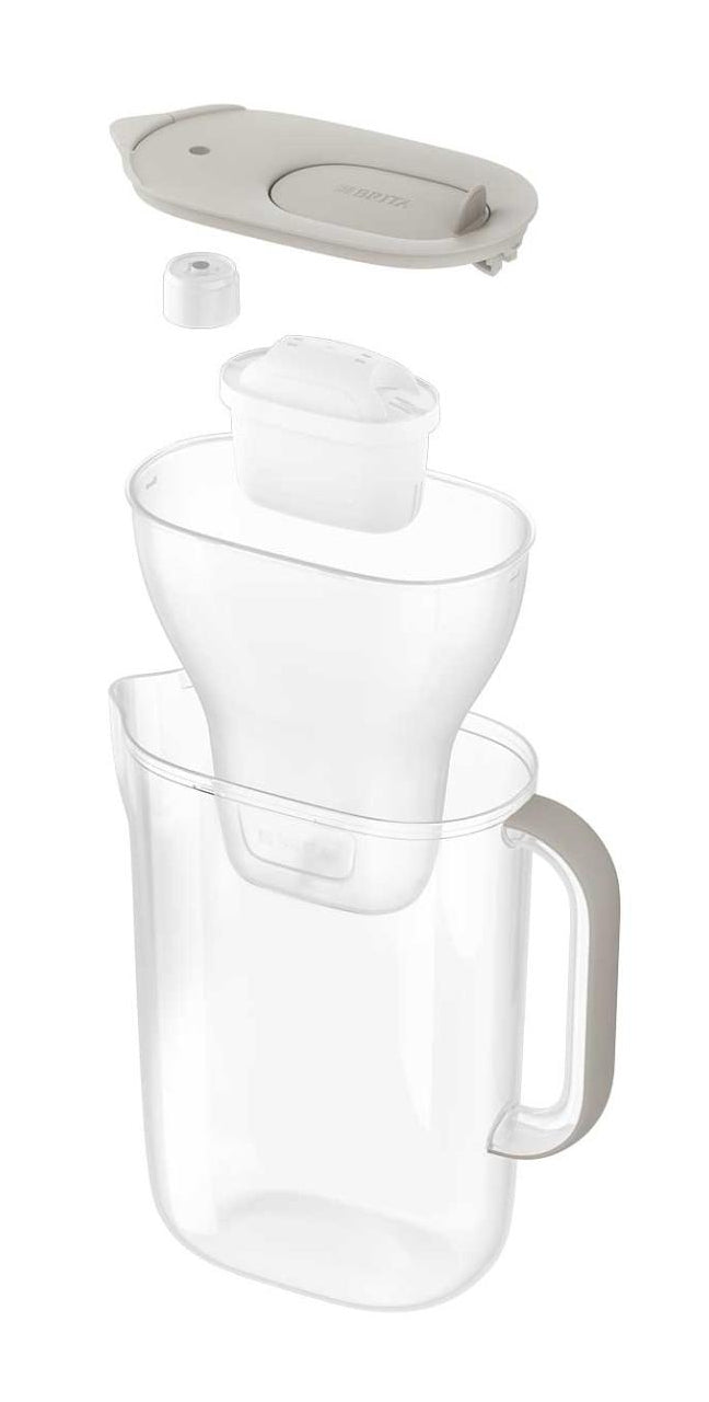 Brita Style Essential Water Filter Jug with 3 Sand-Colored Maxtra Pro Pure Performance Filter Cartridges