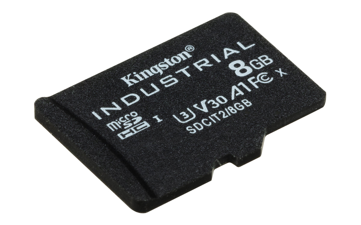 Kingston Βιομηχανική microSDHC 8 GB (Μαύρη, UHS-I U3, Class 10, V30, A1)