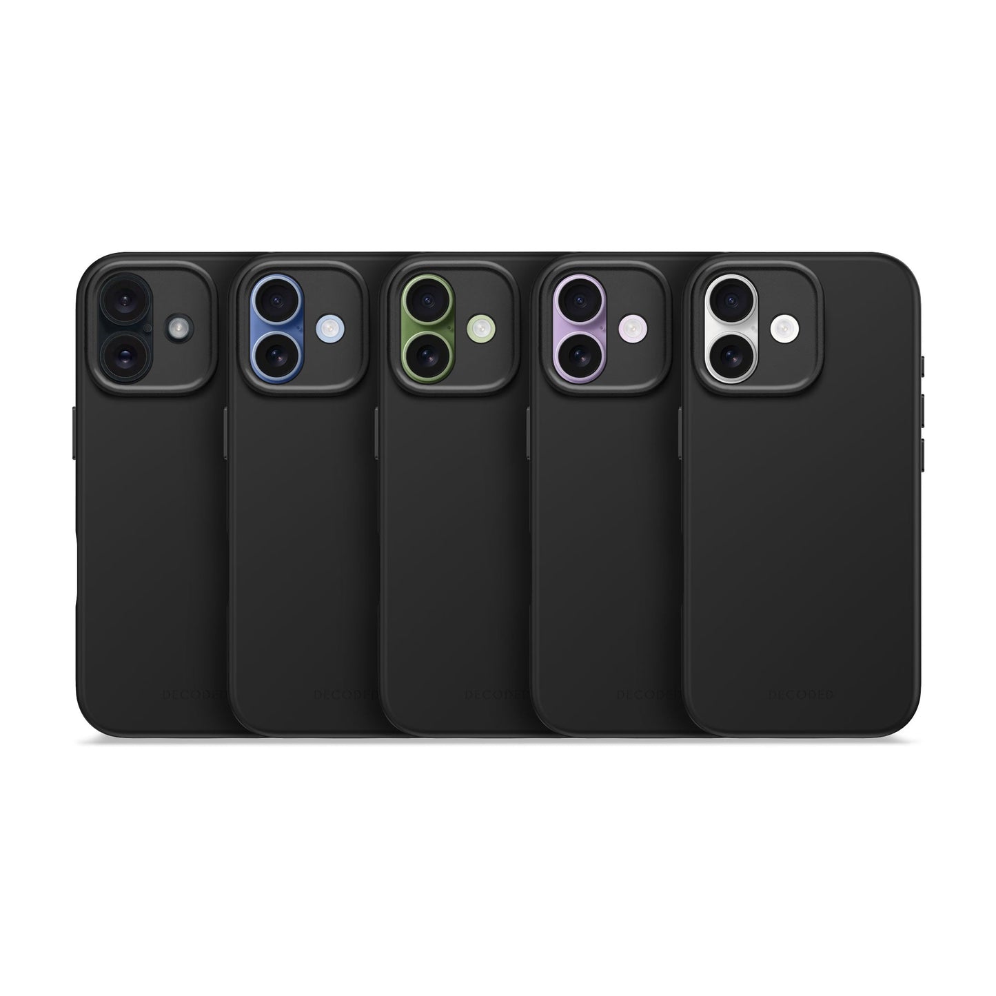 Decoded Antimicrobial Silicone Back Cover for iPhone 17 in Phantom Black