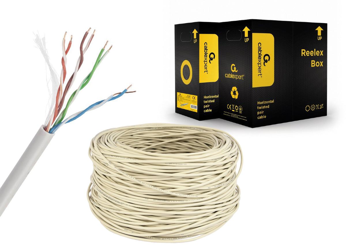 Gembird UPC-5004E-SOL CAT5e UTP LAN Cable (CCA), Solid, 305m, Grey