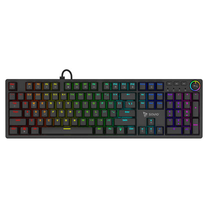 SAVIO STYX Mechanical Keyboard with Outemu Brown Switches, Hot Swap Capability, RGB Lighting