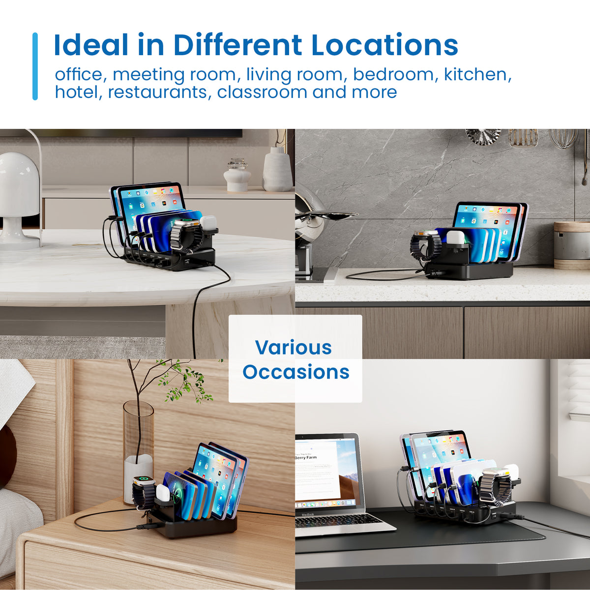 Ewent EW1335 mobile device charger Universal Black AC Fast charging Indoor