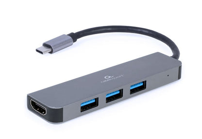 Gembird A-CM-COMBO2-01 USB Type-C 2-in-1 Multi-Port Adapter (Hub + HDMI)