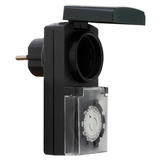 Μηχανικός Χρονοδιακόπτης REV Για Εξωτερικό Χώρο, Μαύρος 0025700409