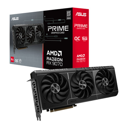 ASUS Radeon RX 9070 PRIME GAMING OC (Gray, RDNA4, GDDR6, 3x DisplayPort, 1x HDMI)