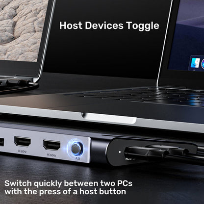 UNITEK 4K KVM DOCKING STATION, USB-C, HDMI WITH STAND