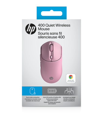 HP 400 Quiet Pink Wireless Mouse