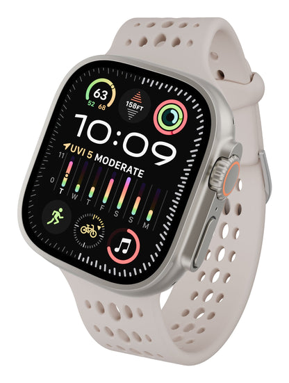 Decoded Silicone Ares O Strap for Apple Watch 44mm, 46mm, 49mm in Clay