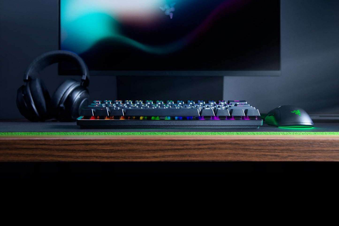 Razer Huntsman Mini (Σκοτεινός, Γερμανικό Layout, Ραζέρ Γραμμικό Οπτικό - Κόκκινο)