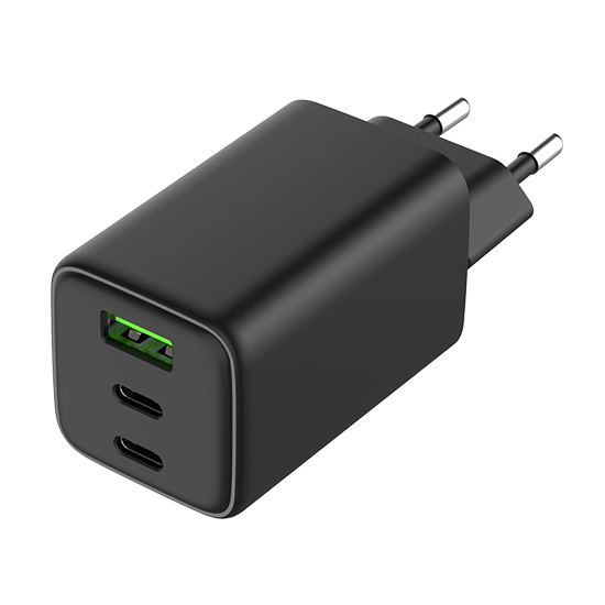 Alkaya 65W USB-C+USB-A Adapter Triple Port - Black