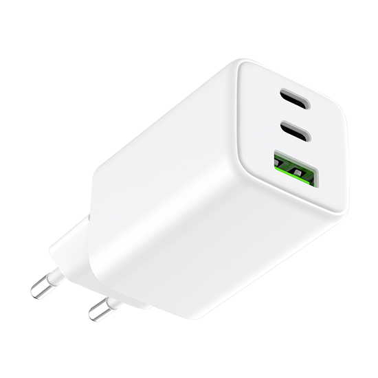 Alkaya 65W USB-C+USB-A Adapter Triple Port - White