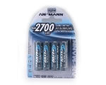1x4 Ansmann rechargeable battery 2700 Mignon AA 2500 mAh