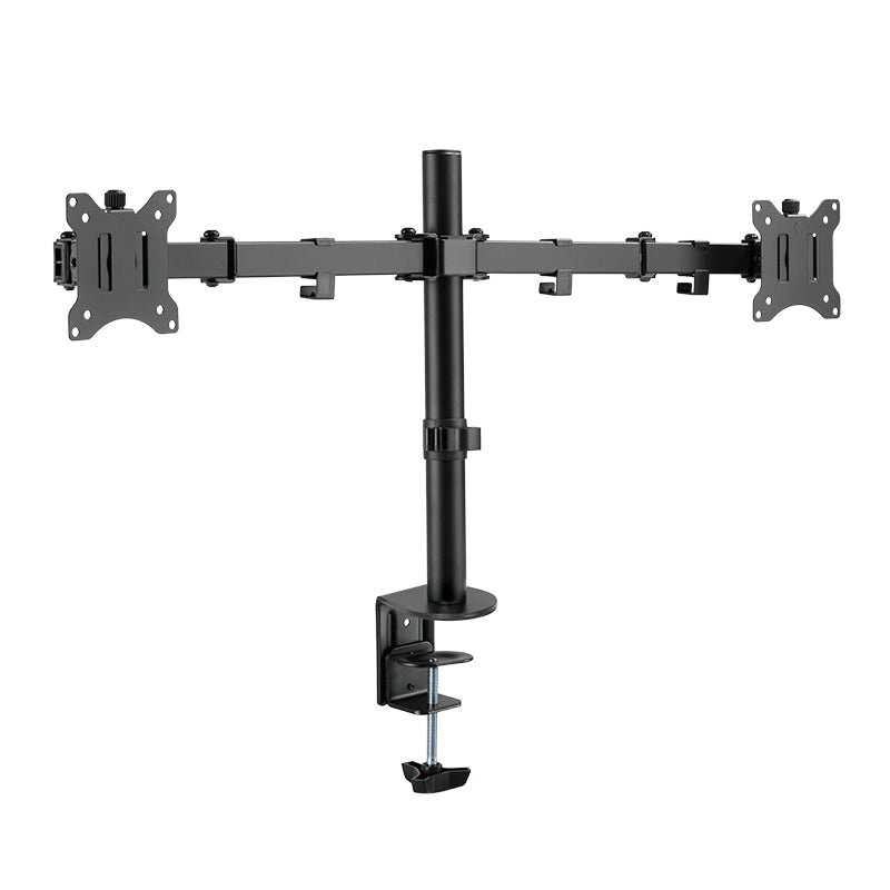 LogiLink TIS 17"–32" Dual TFT 3-Joint Monitor Mount, Black, Max 8 kg