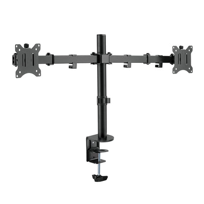 LogiLink TIS 17"–32" Dual TFT 3-Joint Monitor Mount, Black, Max 8 kg