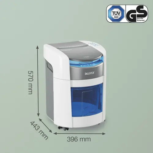 Leitz IQ Optimax AutoFeed 150 Paper Shredder, P4, 150-sheet Auto-Feed, 15 L Bin