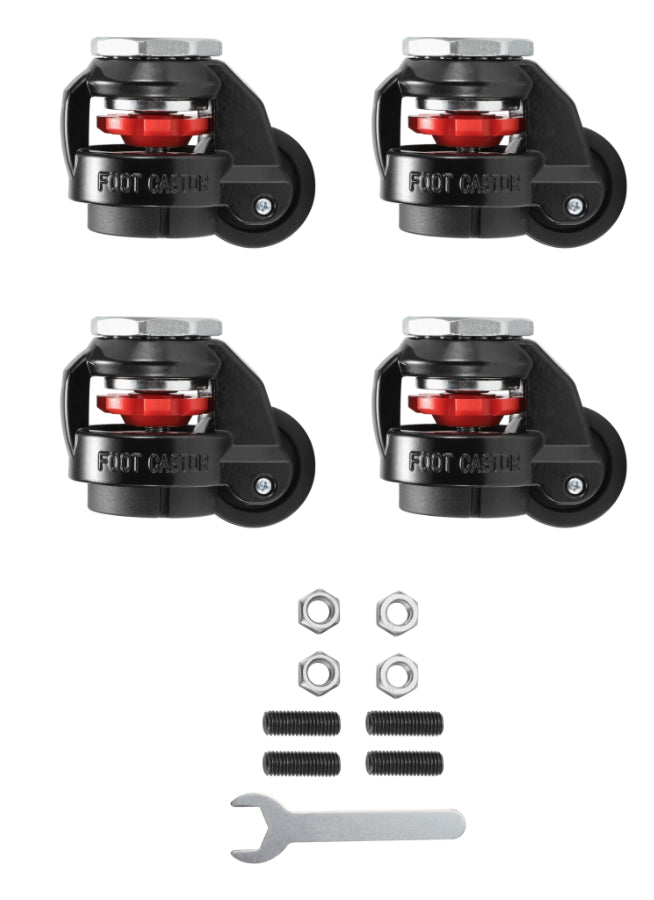 OPLITE Lockable Swivel Casters for R8 Cockpit — Black (Retail)