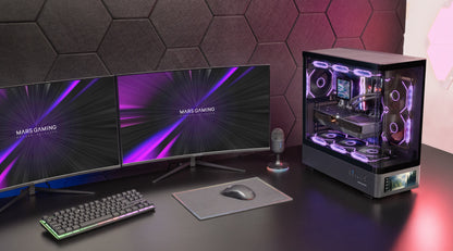 Mars Gaming MCLCDPRO computer case Midi Tower Black