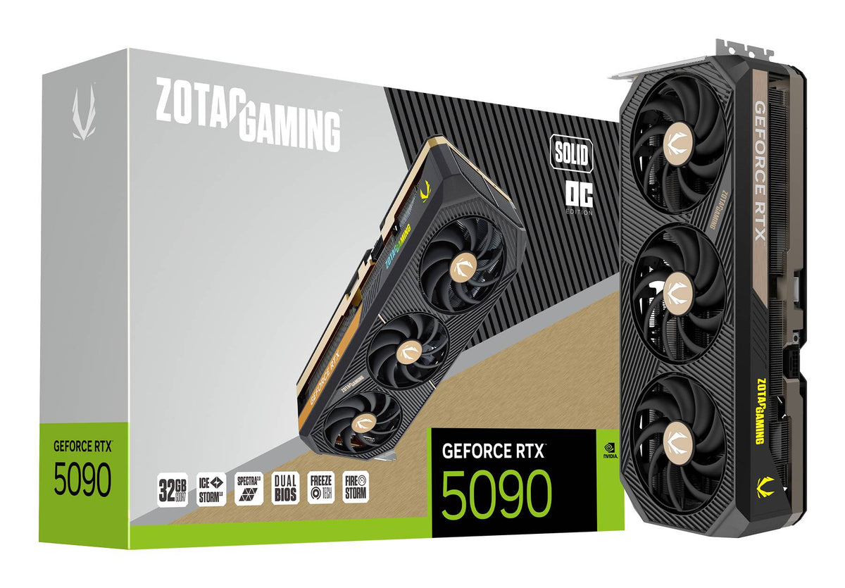 Zotac GAMING GeForce RTX 5090 SOLID OC NVIDIA 32GB GDDR7 Graphics Card