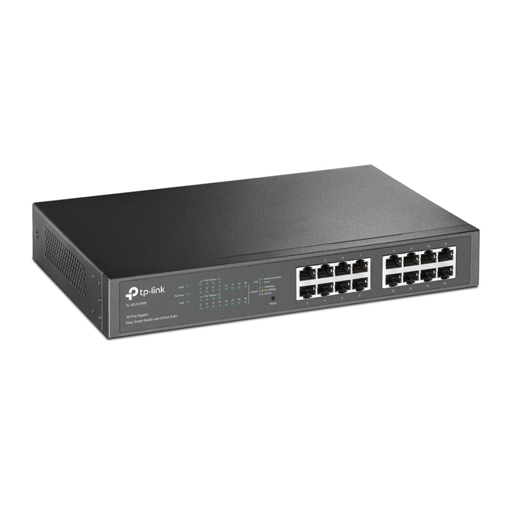 TP-Link TL-SG1016PE Network Switch Managed L2 Gigabit Ethernet (10/100/1000) Power over Ethernet (PoE) Black