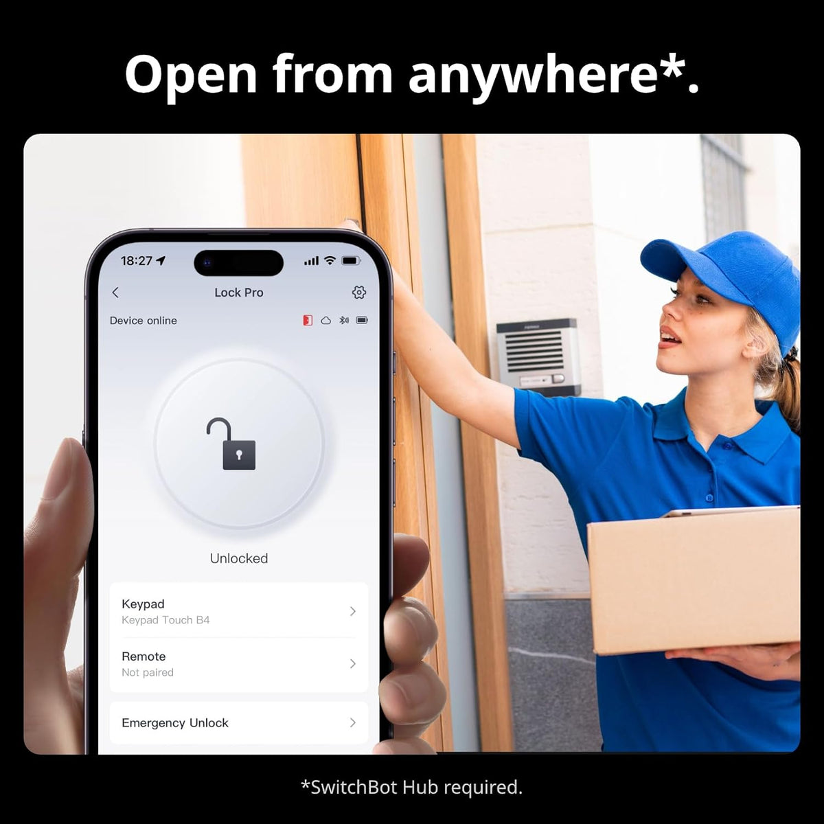 SwitchBot Smart Lock Pro electronic door lock — Black