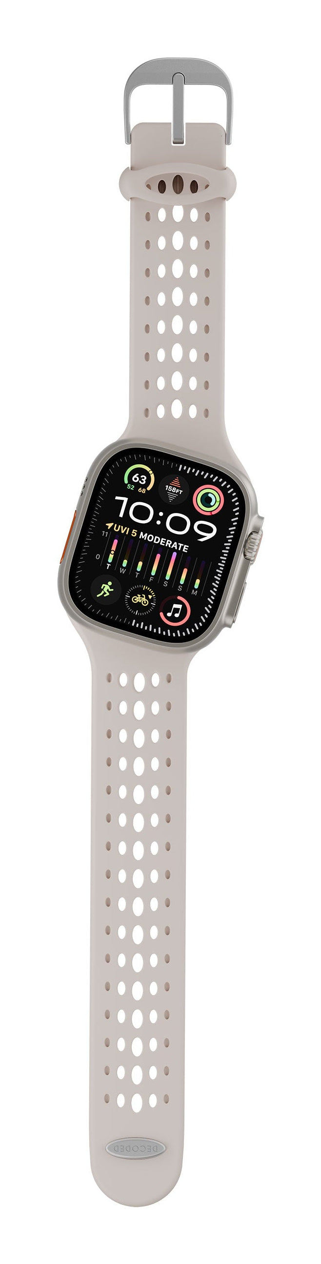 Decoded Silicone Ares O Strap for Apple Watch 44mm, 46mm, 49mm in Clay