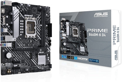 ASUS PRIME B660M-K D4 MOTHERBOARD MICRO ATX LGA1700 - B660 90MB1950-M1EAY0